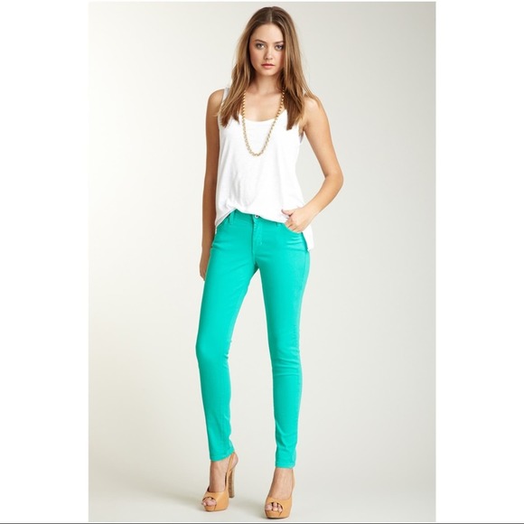 Celebrity Pink Teal Pants Jeans Size 3 or 26 - Picture 1 of 7